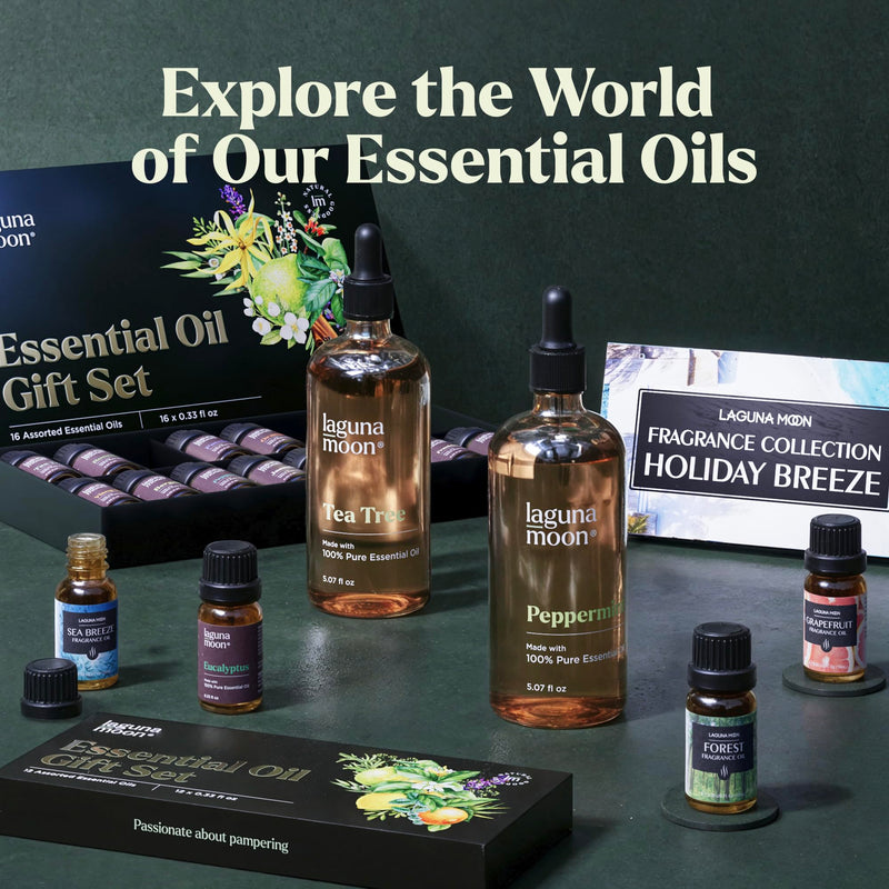 Lagunamoon Essential Oils Set - 20x 10ml Oils for Diffusers & Home