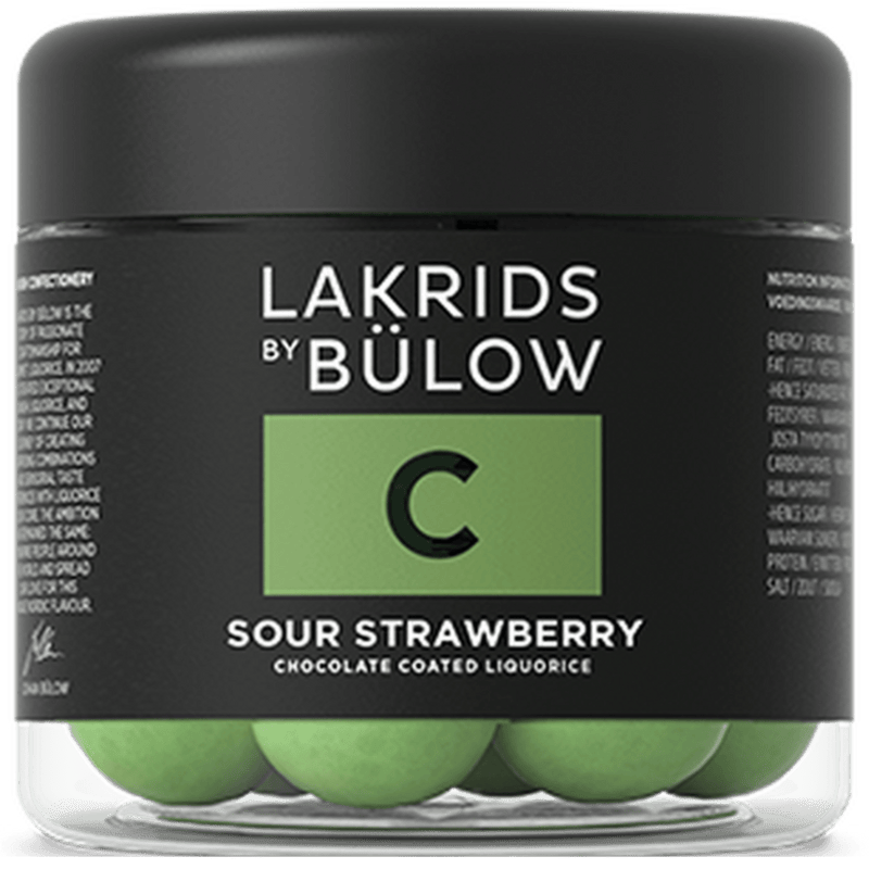 Lakrids By Bulow | Sour Strawberry | White Chocolate Covered Liquorice - InStock