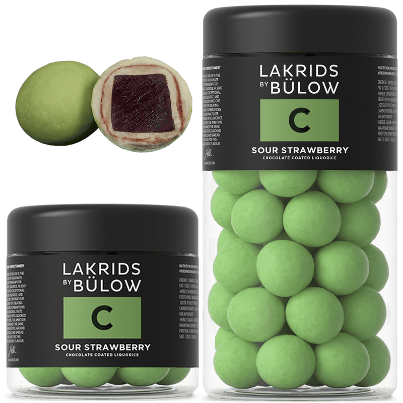 Lakrids By Bulow | Sour Strawberry | White Chocolate Covered Liquorice - InStock