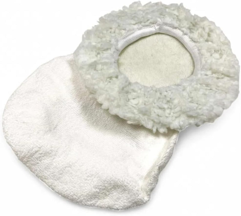 2 Pack Lambswool Car Polishing Bonnets for 9–10 Inch Buffers