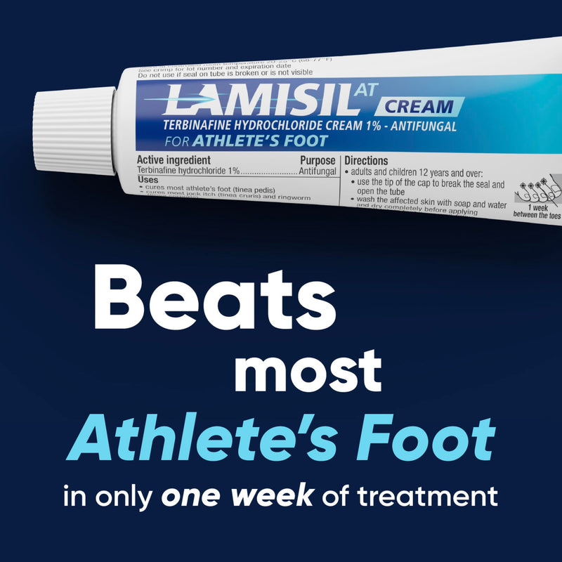 Lamisil 1 Week Athlete’s Foot Treatment Cream — Fast Relief, 1 oz