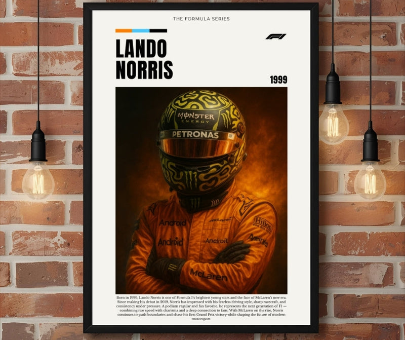 Lando Norris Poster - Formula 1 Inspired Print