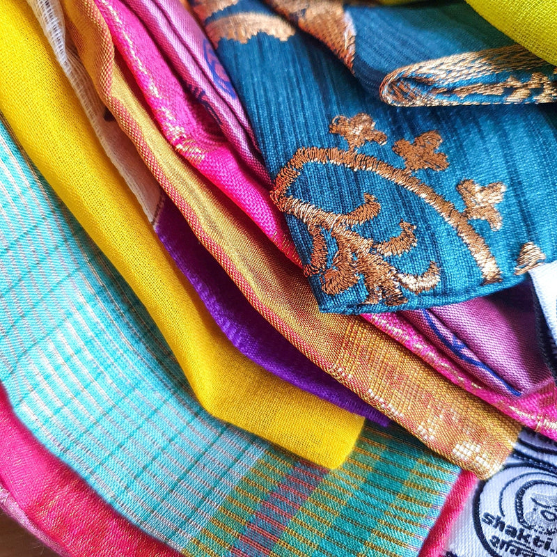 Large sari gift bags with drawstring