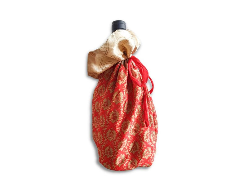 Large sari gift bags with drawstring