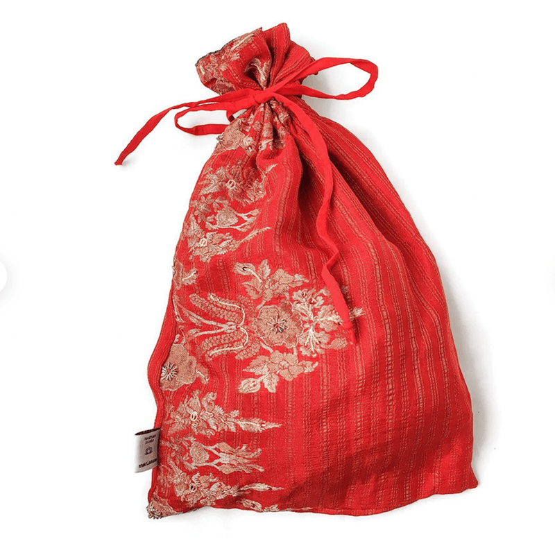 Large sari gift bags with drawstring