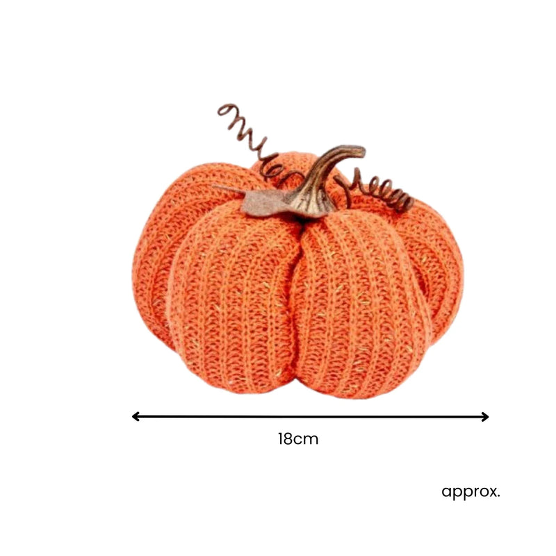 Large Orange Plush Pumpkin Decoration