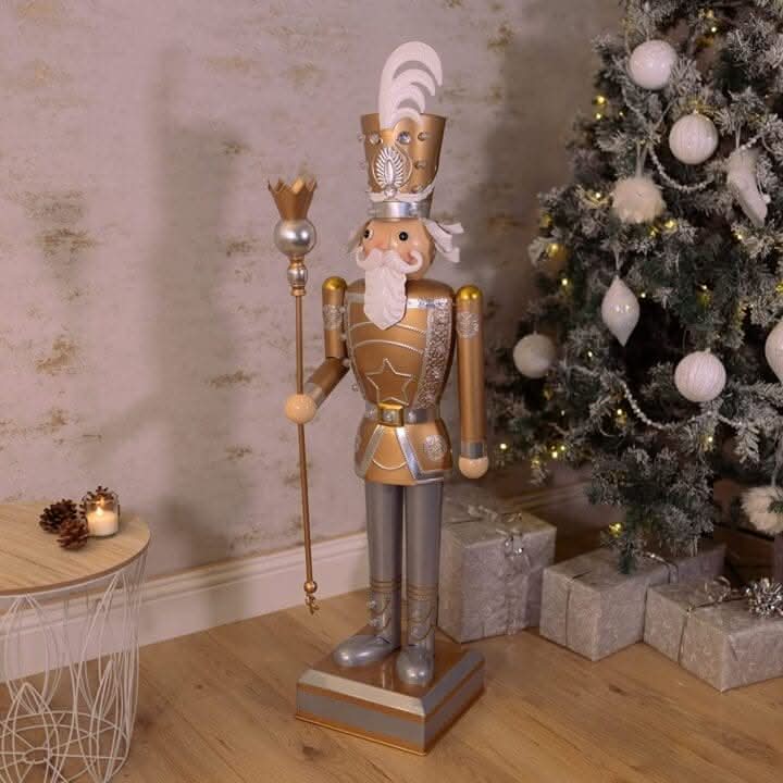 4ft Giant Light Up Christmas Nutcracker with 10 Warm LEDs