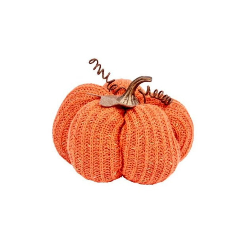 Large Orange Plush Pumpkin Decoration