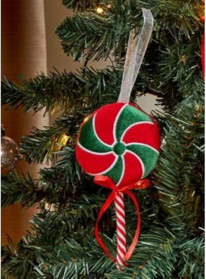 Large Plush Lollipop Hanging Bauble Christmas Decoration