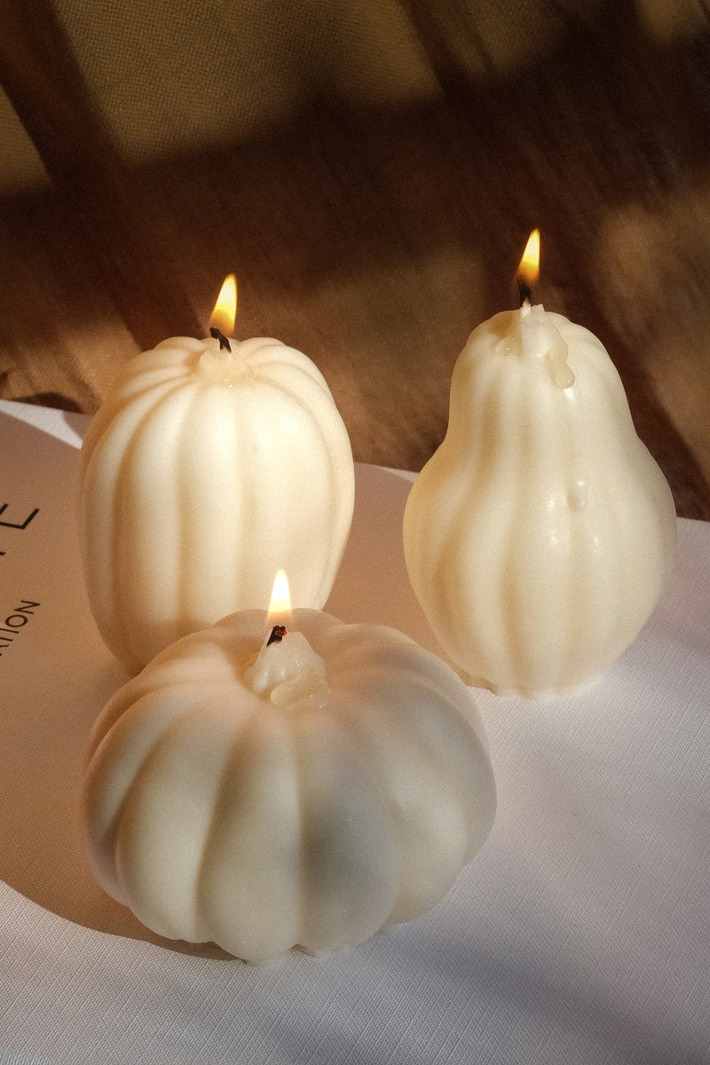 Large Pumpkin Shaped Candles