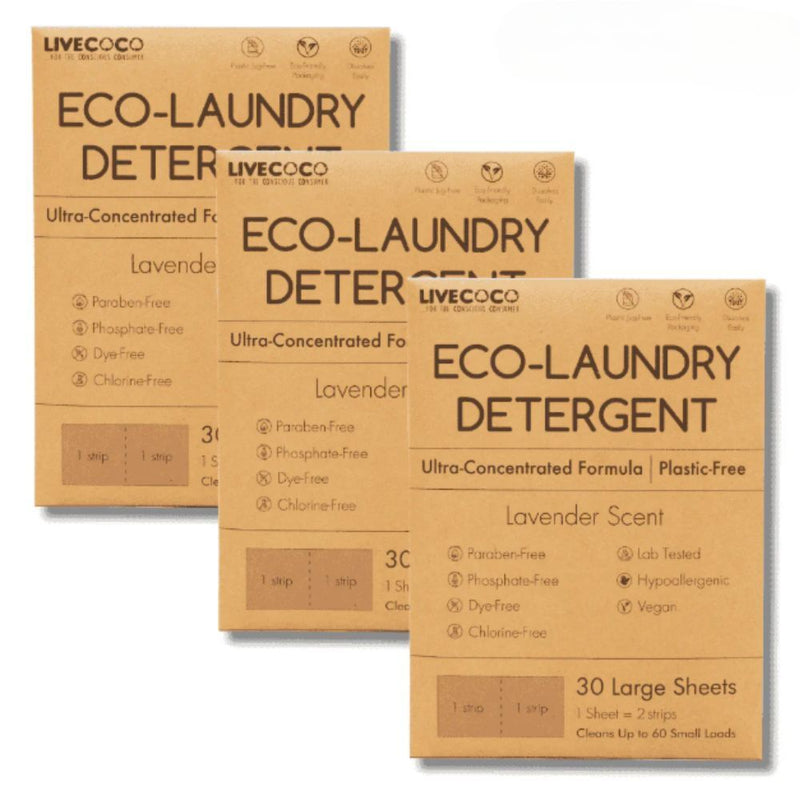 LiveCoco Eco-Laundry Detergent Sheets (60 Loads)