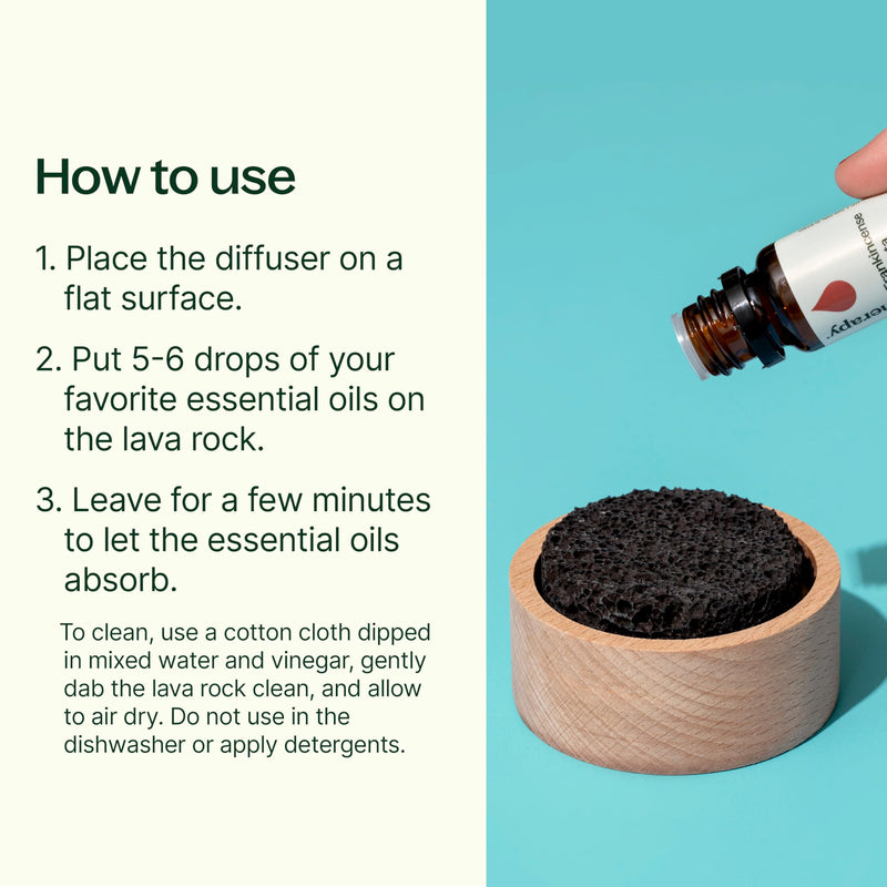 Plant Therapy Lava Rock Passive Diffuser – Essential Oils for Home, Office, Car