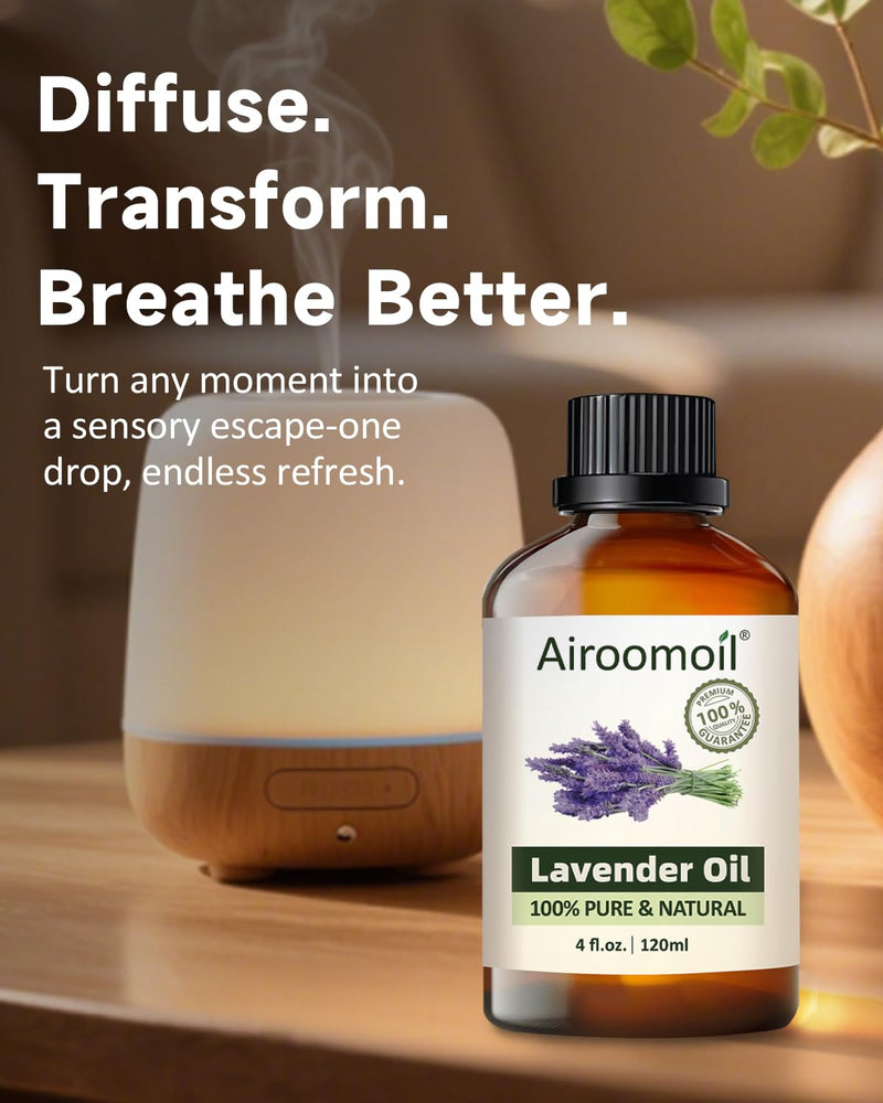 Premium Lavender Essential Oil 4 oz for Relaxation, Diffusers, Candles, Nails & Soaps