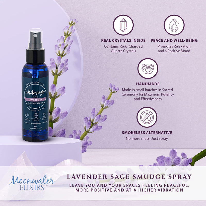 Lavender Sage Aromatherapy Spray – Spiritual Cleansing & Aura Protection (4oz)