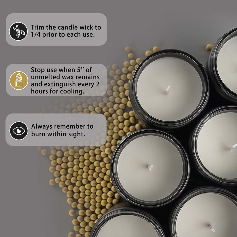 Scented Candles for Men – Lavender & Wood Candle | 7oz Black Jar