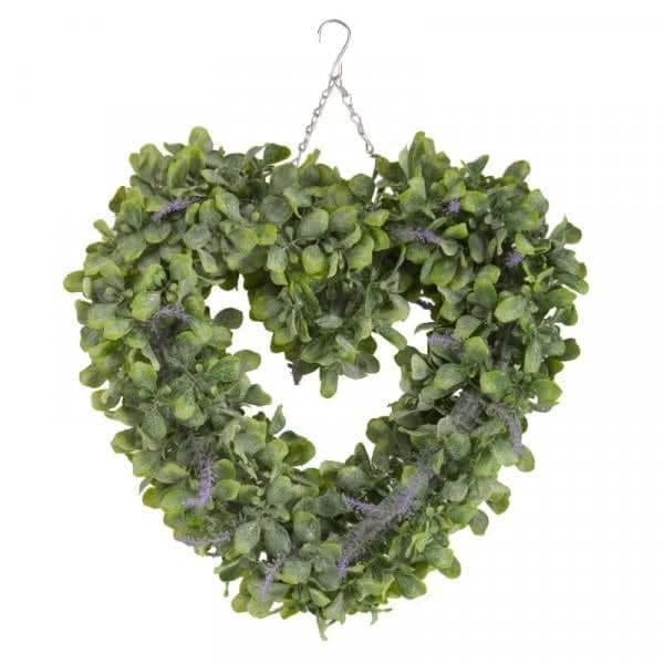 Lavender Heart Hanging Garden Ornament