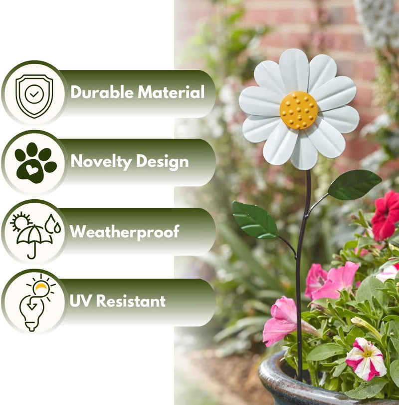 45cm Daisy Wind Spinner Garden Stake Ornament