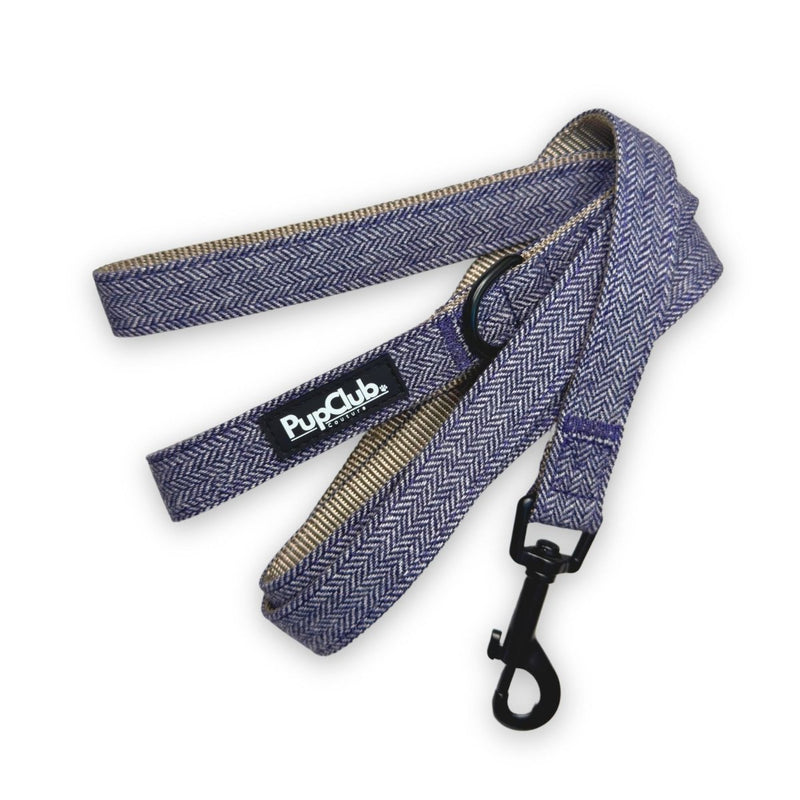 PupClub Dog Lead - Tweed Blue