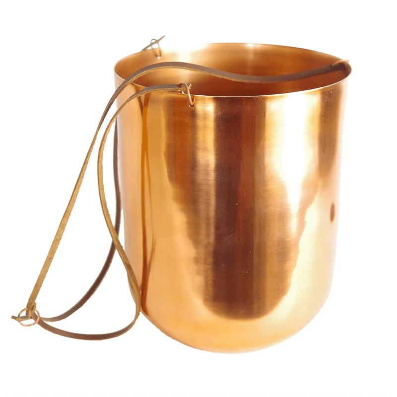 Leaf Copper Hanging Planter 18 x 22cm - InStock
