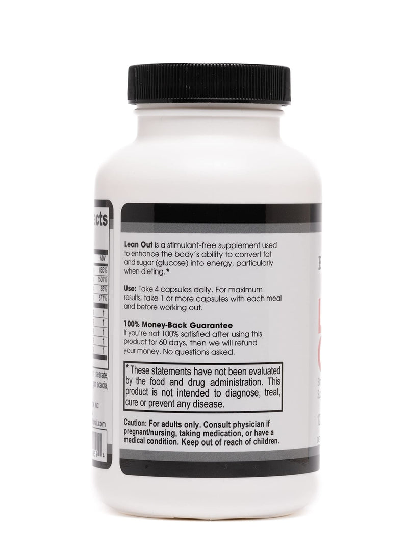 Beverly International Lean Out 120 Caps | Fat Burner with Metabolic Support | Lipotropics | AM & PM Stackable