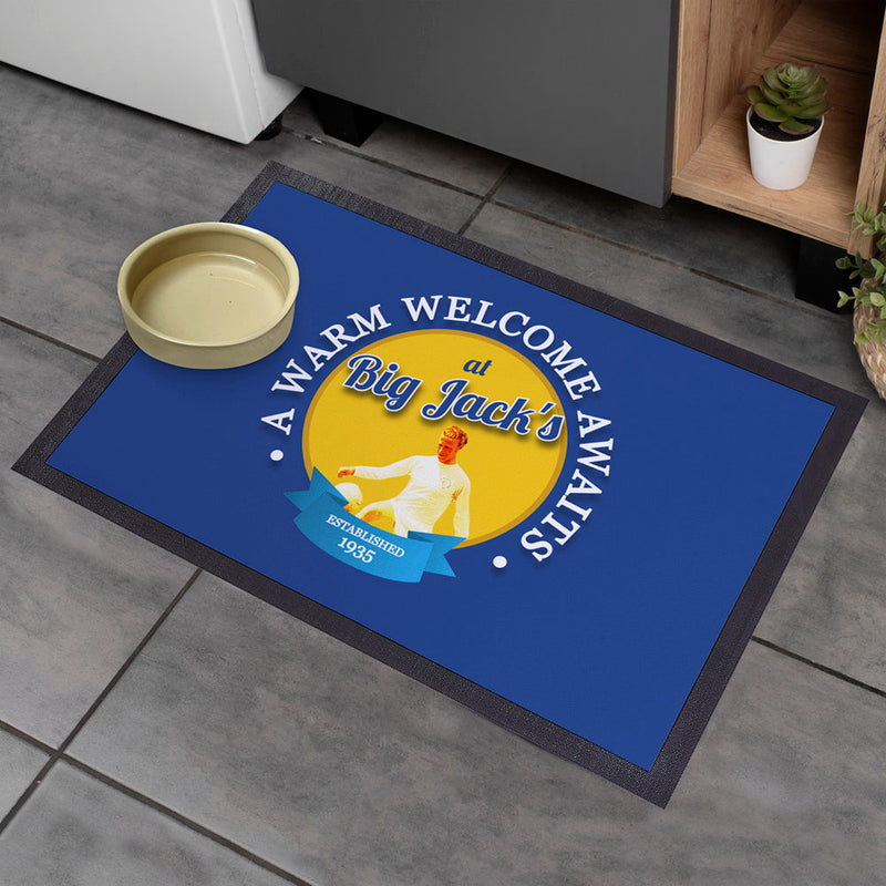 Leeds Big Jack - Football Legends - Door Mat -60cm X 40cm
