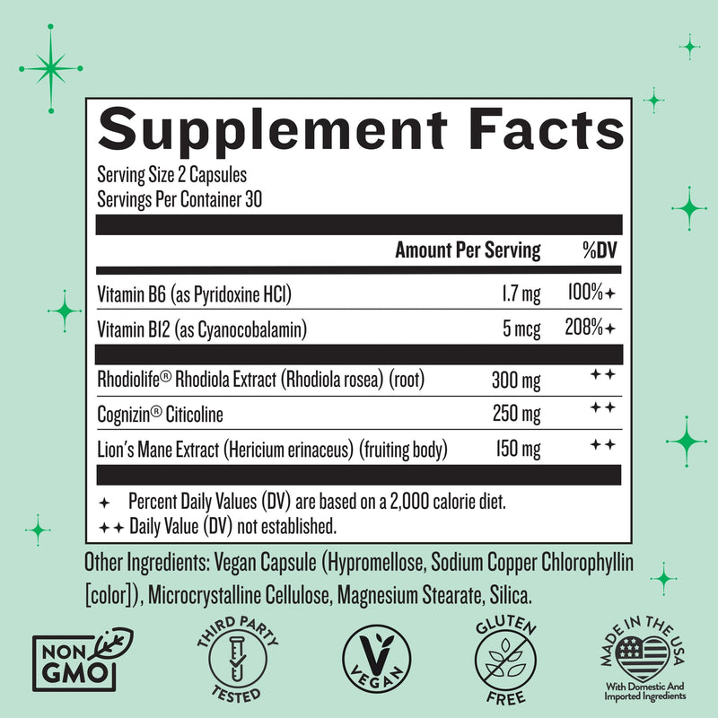 Legendairy Milk Clever Girl: Focus Support with Lion’s Mane & Citicoline | Memory & Mental Clarity for Women | 30 Servings