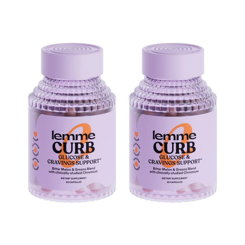Lemme Curb | Cravings Control, Carb Metabolism Support & Weight Management (60 Count Pack of 2) – Chromium Picolinate, Bitter Melon, Cinnamon & Greens