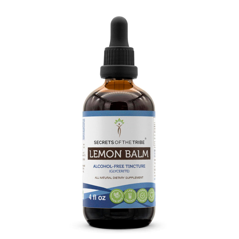 Secrets of the Tribe Lemon Balm Tincture – Alcohol-Free Liquid Extract (4 FL OZ)