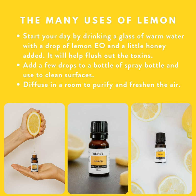 Lemon Essential Oil 30mL by Revive Essential Oils – 100% Pure Therapeutic Grade