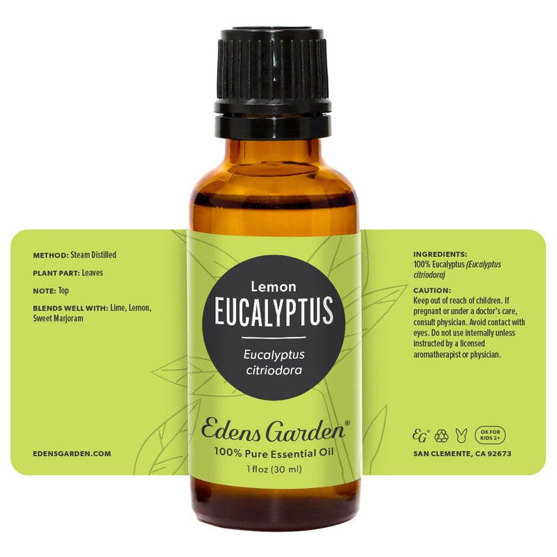 Lemon Eucalyptus 100% Pure Therapeutic Grade Essential Oil - 30 ml | Edens Garden