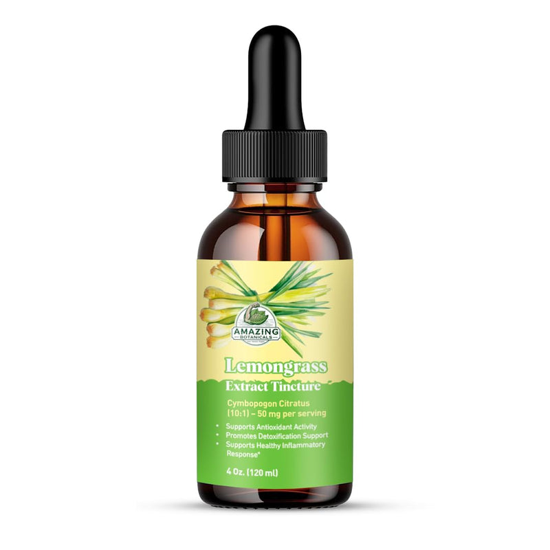 Lemongrass Tincture – Organic Cymbopogon Citratus Extract Liquid – Natural Herbal Supplement for Wellness – 4oz