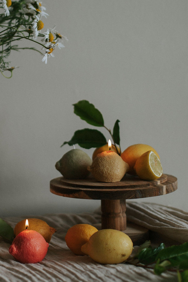 Lemon Shaped Candles - pack of 3