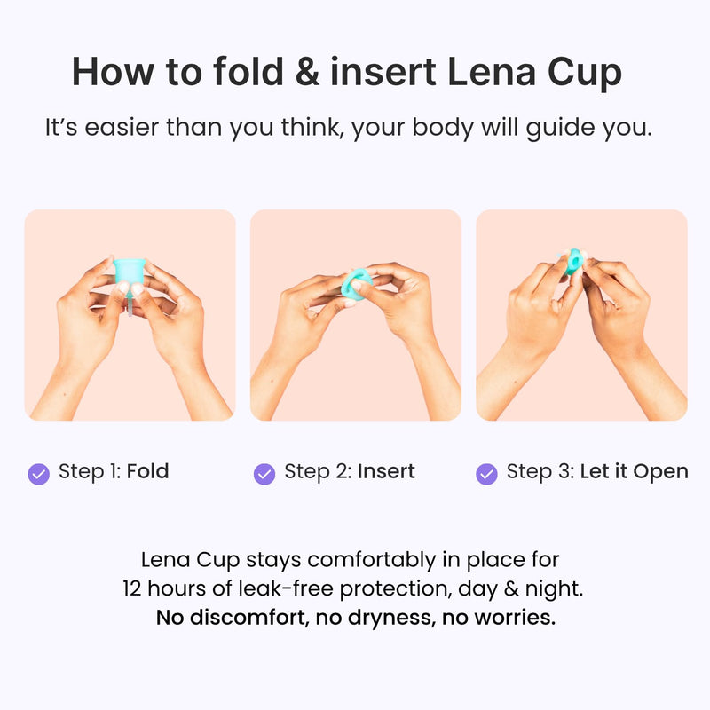 Lena Cup Original Small Gray – Reusable Silicone Menstrual Cup, 12-Hour Leak-Free Comfort | Beginner-Friendly
