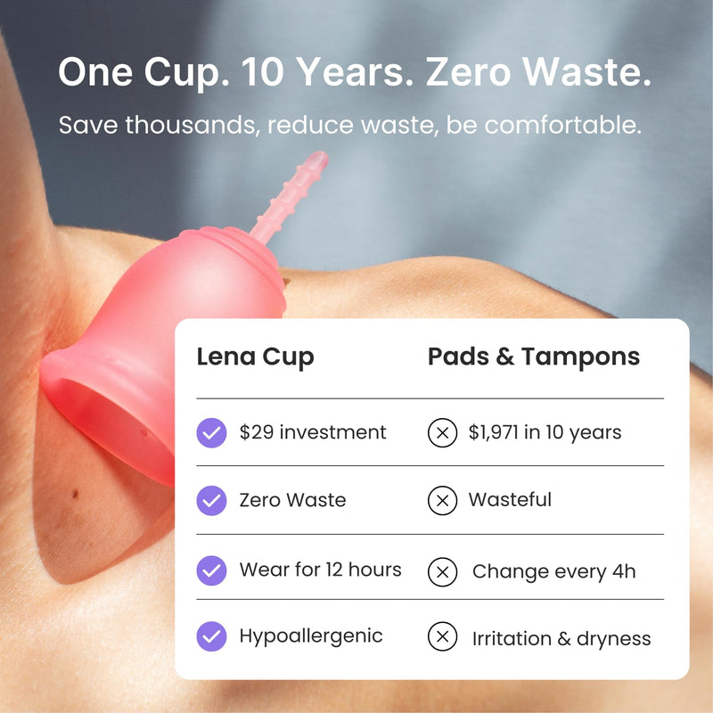 Lena Cup Original Large Purple – Reusable Silicone Menstrual Cup for Heavy Flow