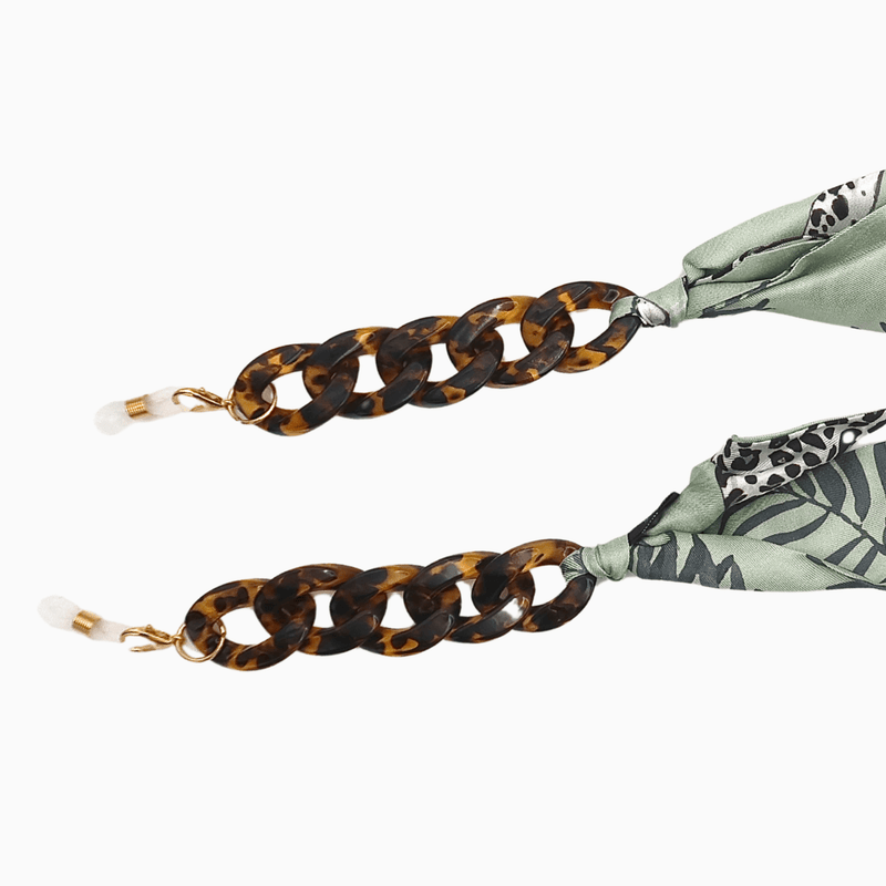 Leopard in Jungle Twill Silk Chain