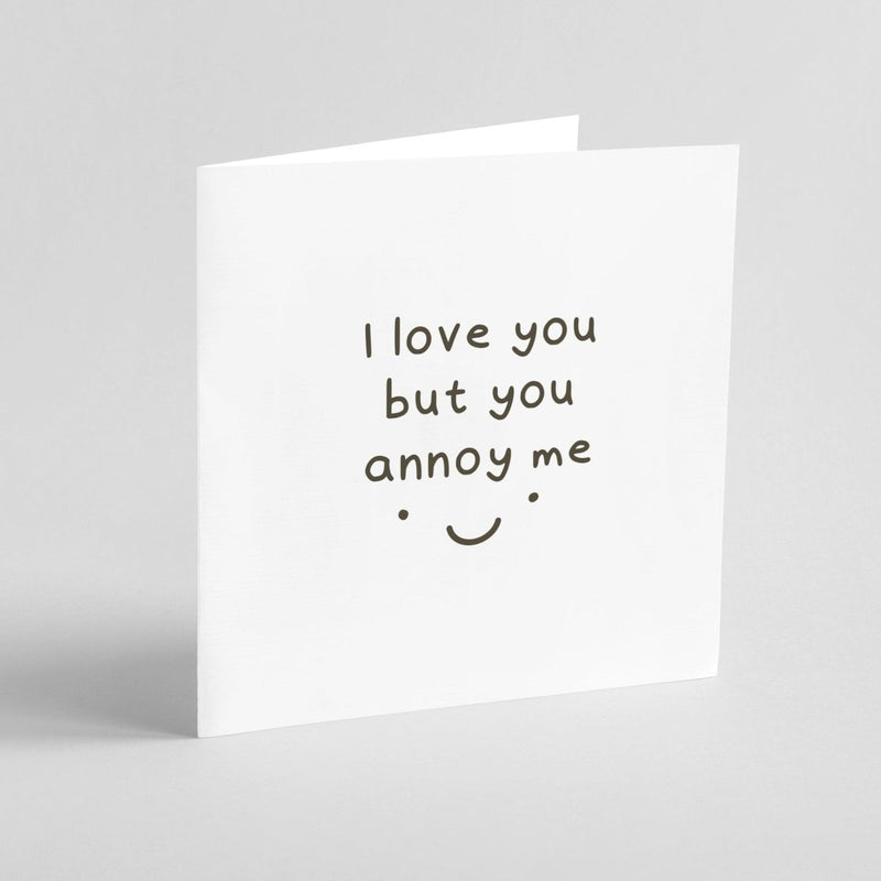 Funny Relationship Card – Playful Love Square Greeting Card on Premium Cardstock