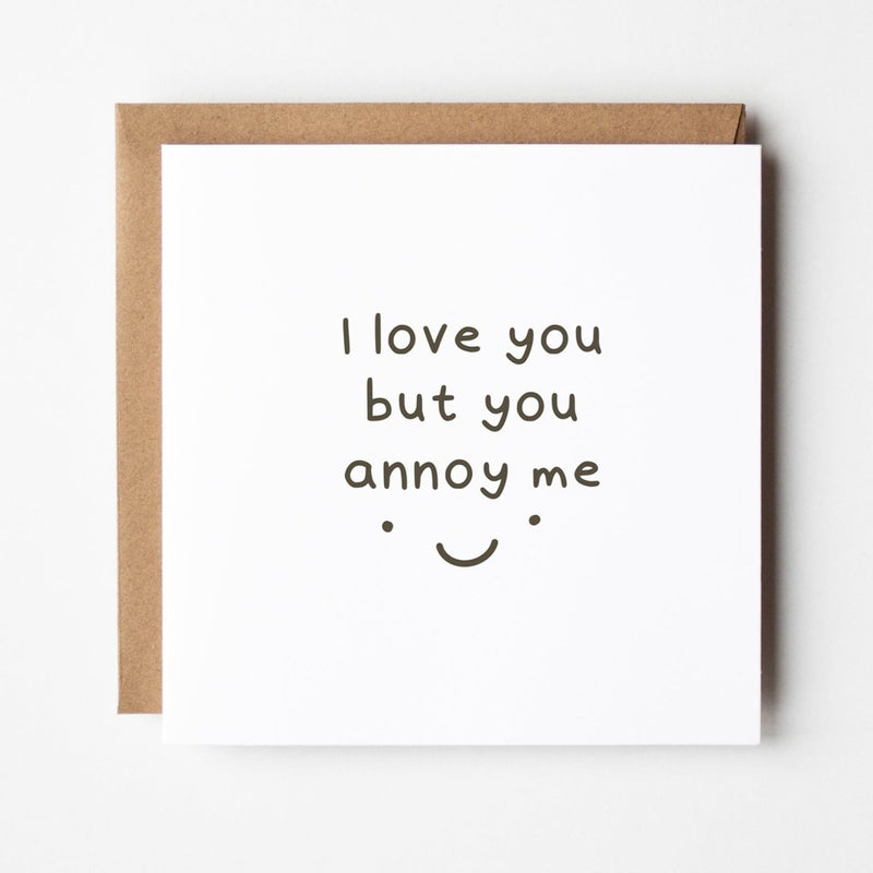 Funny Relationship Card – Playful Love Square Greeting Card on Premium Cardstock