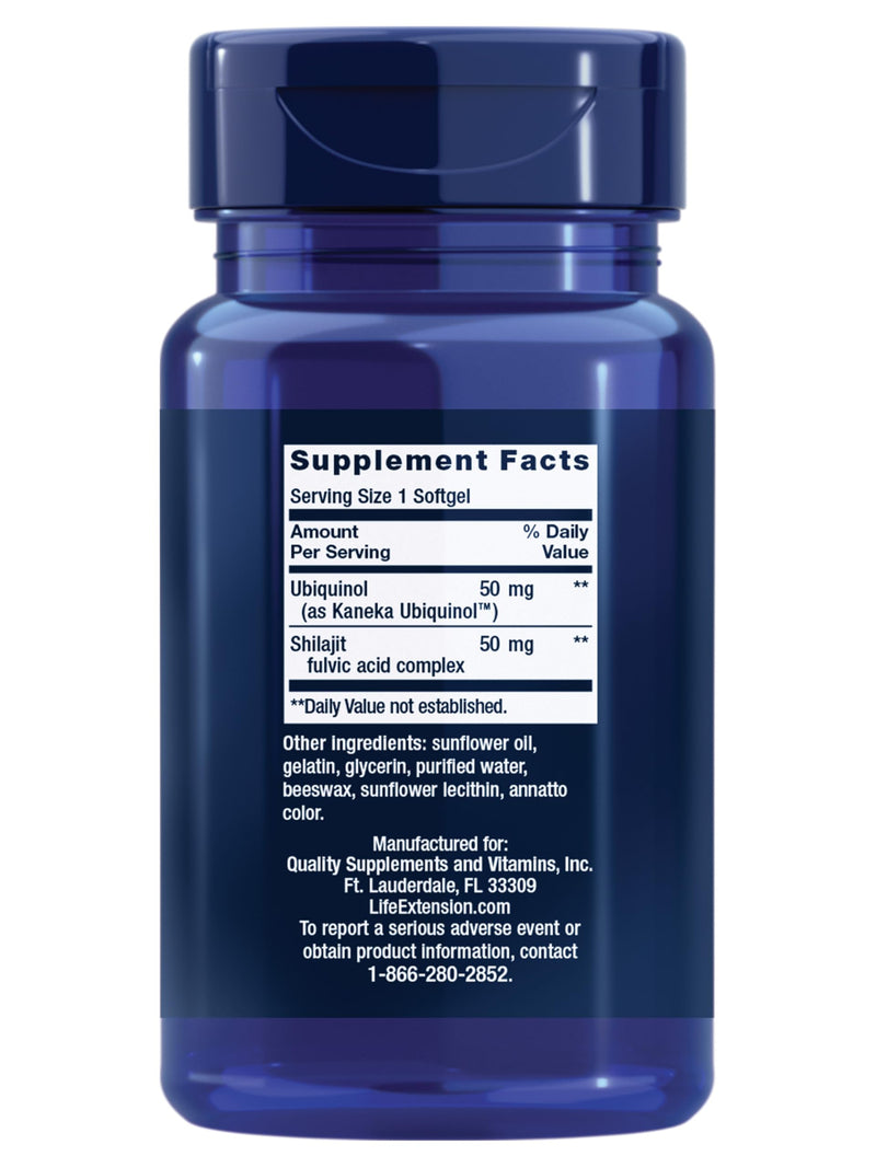 Life Extension Super Ubiquinol CoQ10 with Enhanced Mitochondrial Support – 50 mg, Non-GMO, Gluten-Free, 100 Softgels