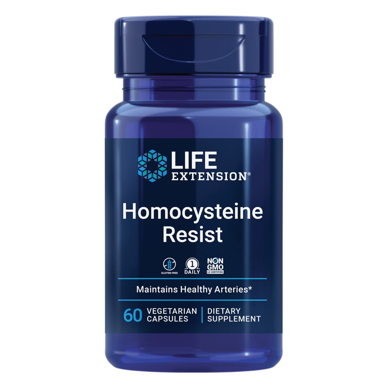 Life Extension Homocysteine Resist Vegetarian Capsules - Heart & Brain Health Support | 60 Count