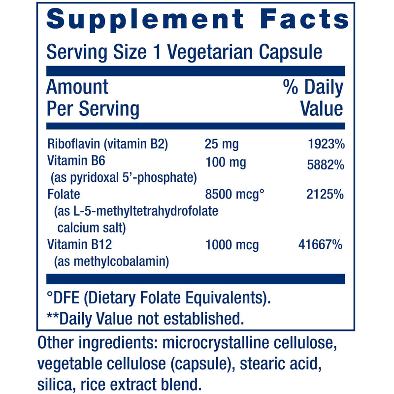 Life Extension Homocysteine Resist Vegetarian Capsules - Heart & Brain Health Support | 60 Count