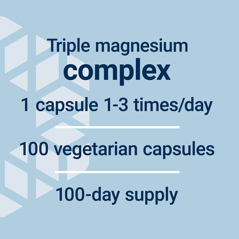 Life Extension Magnesium Caps 500 mg – Mg Oxide/Citrate/Succinate – 2x100 Veg Caps