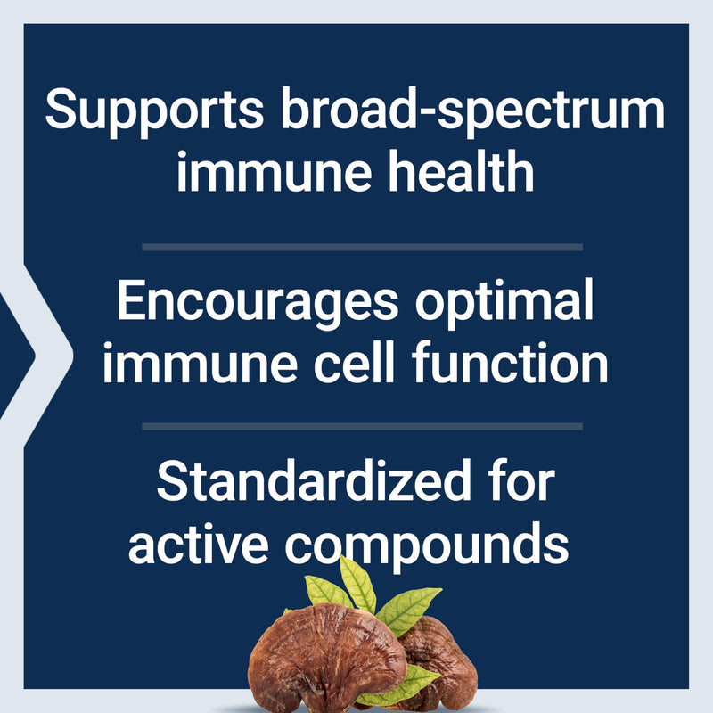 Life Extension Reishi Extract Mushroom Complex - Immune Support | Gluten-Free, Non-GMO, Vegetarian - 60 Capsules