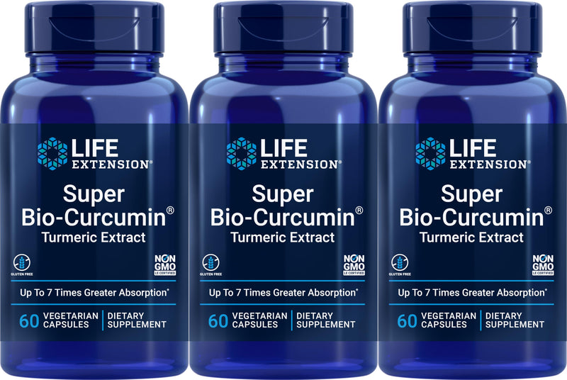 Life Extension Super Bio-Curcumin Turmeric Extract 400 mg - 60 Vegetarian Capsules (Pack of 3)