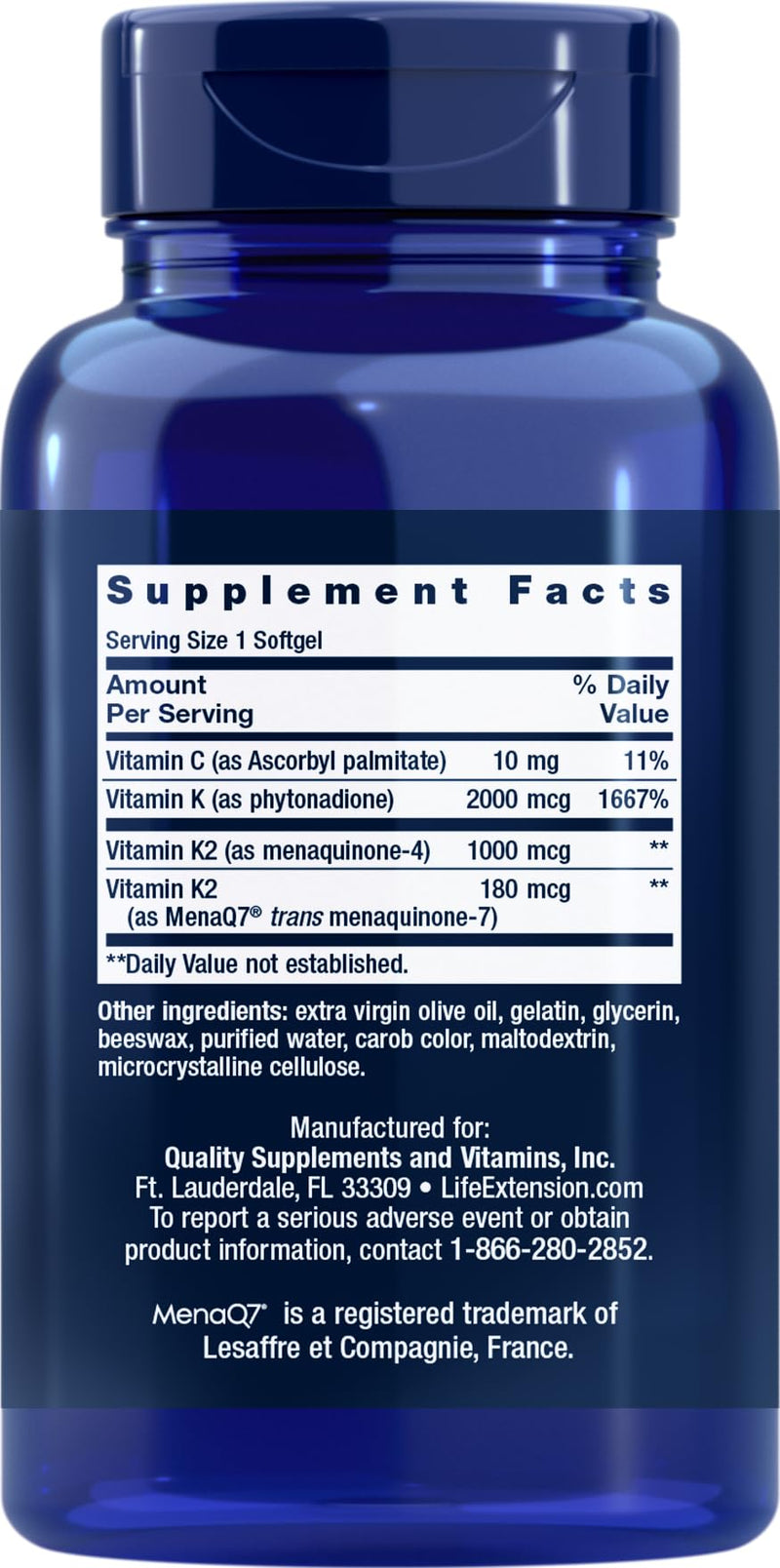 Life Extension Super K – 150 Softgels (Pack of 2) with Vitamin K, K2 & Vitamin C