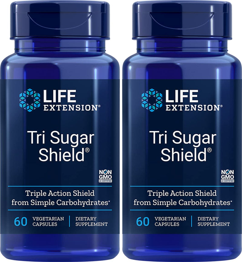 Life Extension Tri Sugar Shield - 60 Vegetarian Capsules (Pack of 2)