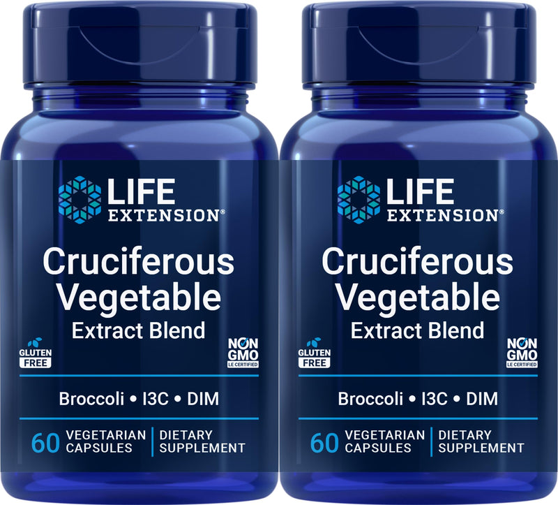 Life Extension Triple Action Cruciferous Vegetable Extract – 2-Pack, 60 Vegetarian Capsules