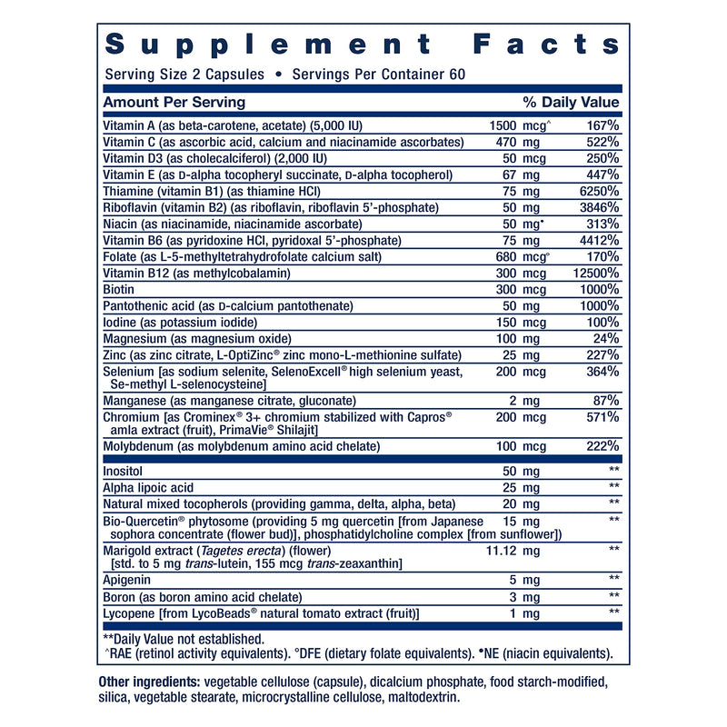 Life Extension Two-Per-Day Multivitamin – 120 Capsules, Non-GMO, Gluten-Free, Two-Month Supply