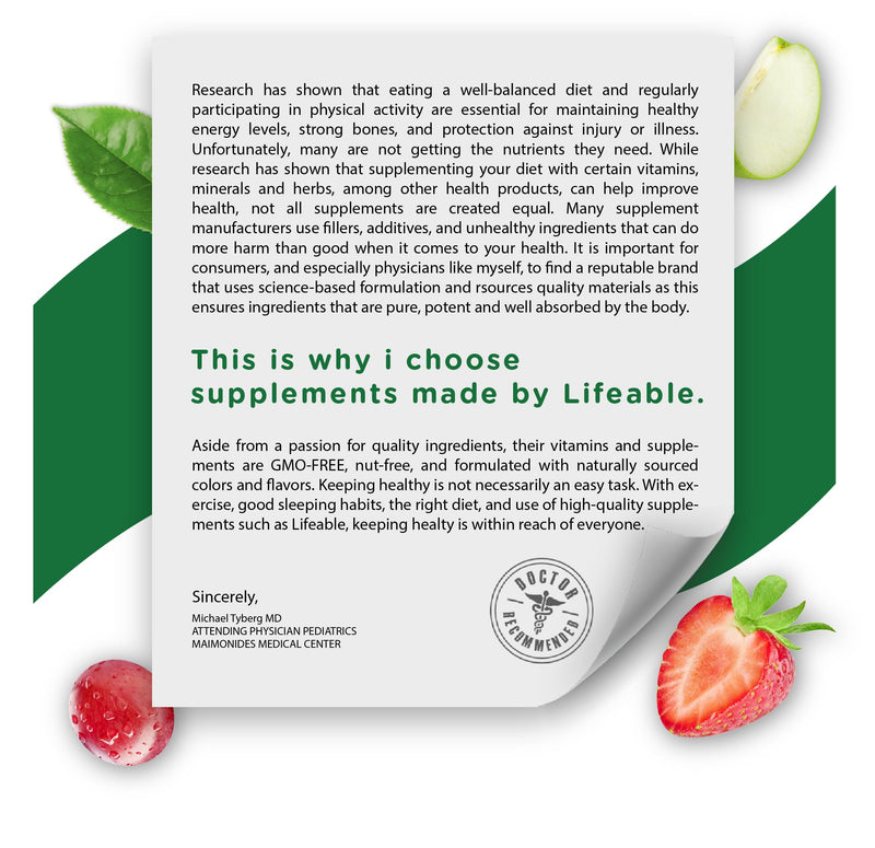 Lifeable Ashwagandha Gummies with Lemon Balm & Ginseng | Equivalent to 2100mg | Vegan Non GMO Ashwagandha Supplement | for Women and Men | 60 Gummies