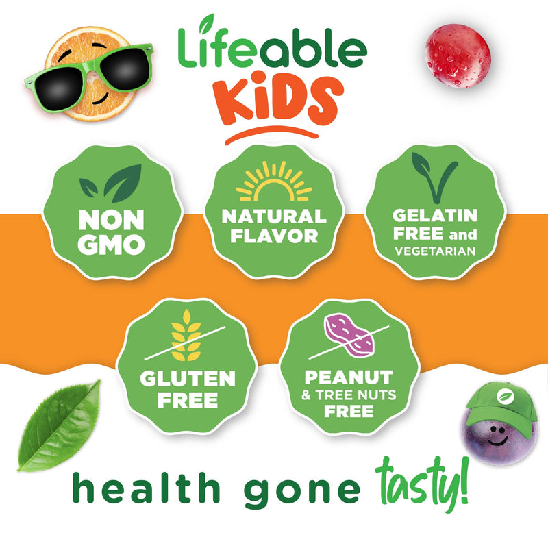 Lifeable Kids Multivitamin Gummies – Immune Support for Kids | 90 Gummies
