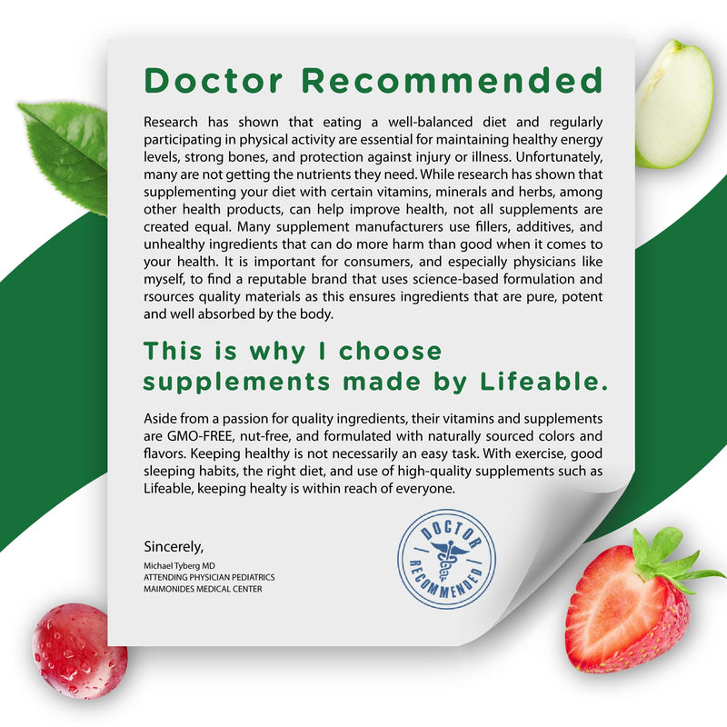 Lifeable Moringa Gummies for Adults – 4000mg Moringa Extract | 60 Gummies